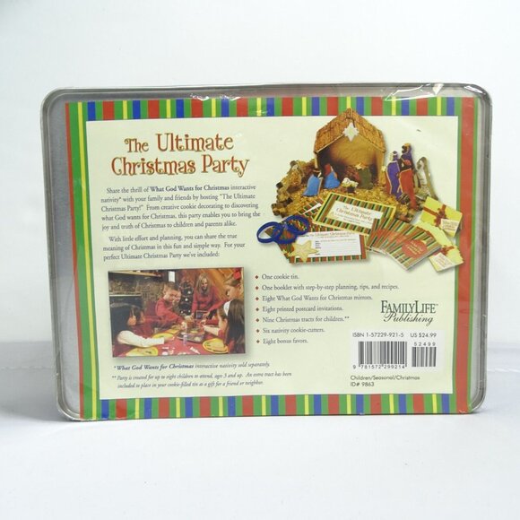 New What God Wants for Christmas Ultimate Cookie Party Nativity‎ Family Life Tin - Picture 2 of 2